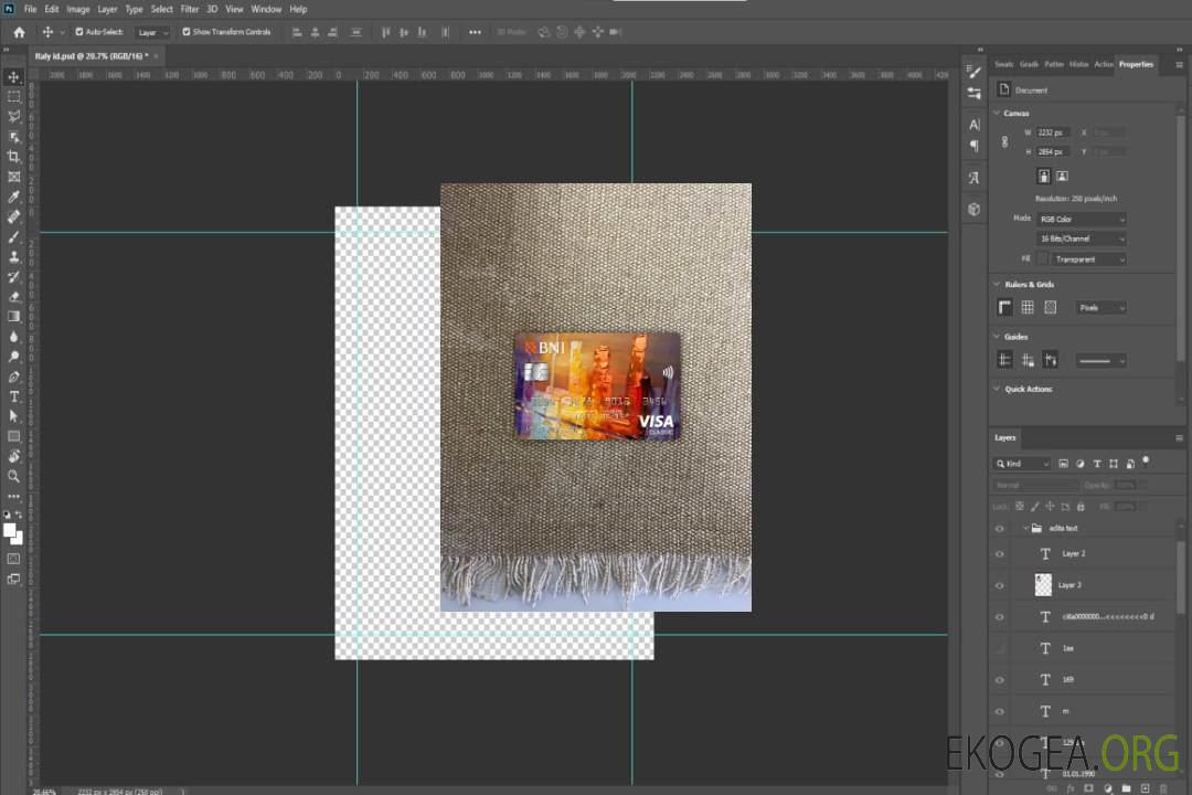 Banque indonésienne Negara indonesia (BNI) visa carte classique photolook recto template